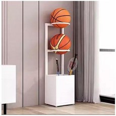 농구공 축구공 보관 스탠드 선반 철제선반 정리 볼거치대, 1개, 화이트-2단계