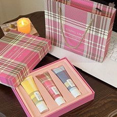 秋冬好物 younglike英倫風香水護手霜禮盒套盒玫瑰茉莉尼羅柑橘伴手禮秋冬, 1個, 180g,三隻護手霜禮盒+禮袋