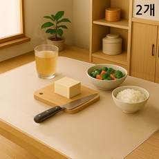 오토림 논슬립 실리콘 다용도 매트 대형, 2개, 60*80, 투명색