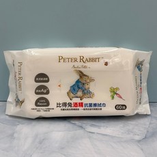 拭拭樂 比得兔 酒精擦拭巾 60抽 18x20cm, 1個