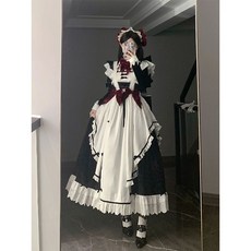 法式茶歇在逃公主重工Lolita連衣裙女JSK秋冬款洛麗塔圍裙兩件套, 1個, 長袖內搭,M