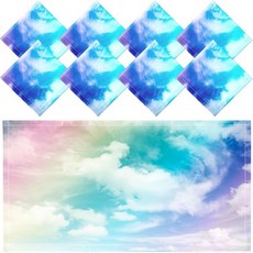 파텔라이 8개 세트 형광등 커버 교실 천장용 4 x 2 피트 자석형 조명 필터 사무실 학교 드롭 천장 용품핑크 선셋, Pink Sunset