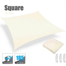 그늘막 테라스 천막 옥상 차광막 캐노피 야외 포장마차 차양막 베이지 사각 캐노피천막 텐트 태양 쉐이드 돛 방수 햇빛가리개 UV 차단 캠핑 타프 차양 파티오 커버 다기능 33m, 4)milk white