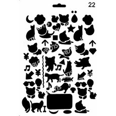 型染版(Stencil) - 蝶古巴特DIY簍空模板 - 塗鴉模版 - 繪畫模版，輕鬆打造獨特風格，為您的作品注入自然元素, 1個, B50-0042