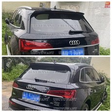 V 스타일 아우디 Q5 Q5L 스포일러 19-23년 ABS 자동차 뒷 트렁크 윙 바디 키트 호환, matt black