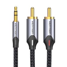 벤션 울트라 직조 3.5mm to 2 RCA 오디오 케이블 혼합색상, BCNBI 3m, 1개
