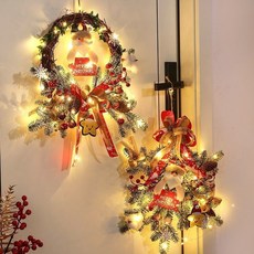 聖誕花環 聖誕花圈 聖誕節花環 聖誕圈 聖誕佈置 聖誕趴 聖誕樹裝飾 櫥窗佈置 聖誕門環DIY 掛環 聖誕節裝飾壁掛式髮, 【背景裝飾】氣球拉旗背景墻D發光款,無規格, 1個