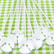 로랑마켓 풍선스틱 세트 10입 생일파티용품 플라스틱스틱 응원막대, 01 화이트