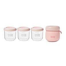 바망바망 이유식용기 전용 보온병 1개 + 이유식용기 3개 세트, 1세트, 핑크, 240ml 1세트, 핑크, 240ml