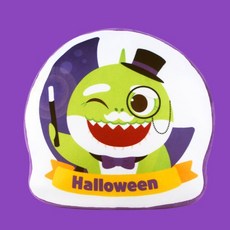 핑크퐁 아기상어 할로윈 라인프린트쿠션-스노우볼2