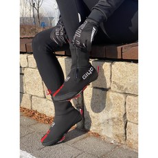 GIYO 자전거 슈커버 클릿슈즈 슈즈커버 방한 방풍 방수 겨울 동계 신발커버 MTB 로드 평페달, M(240-255)