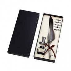 깃펜세트 깃펜 깃털펜 캘리그라피 해리포터깃털펜 딥펜 만년필, 2-깃펜-네이비