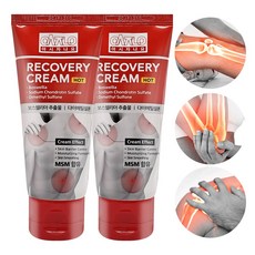 [한번더 공식판매점] 아시자나요 리커버리 핫크림 MSM 보스웰리아 함유 스포츠 마사지크림 근육통 에뮤오일, 2세트, 1개입, 80ml