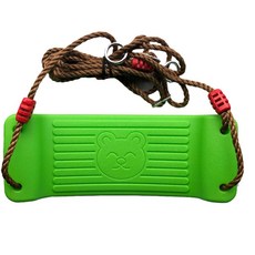 야외그네 두꺼운밧줄 안전한 설치 어린이 스윙체어 하늘색 핑크색 초록색 노란색 놀이터그네, 그린 베어 스윙 (로프로 강화), 1개