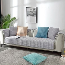 극세사 퀼팅 쇼파 패드 소파패드 쇼파커버 hay+490pc, 그레이_90x180