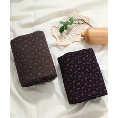 패션스타트 소프트 면 코튼 다이아 누빔 퀼팅 플라워 원단 천, 1개, 02) 브라운