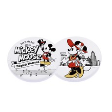 迪士尼 Disney 米奇米妮環遊世界系列 硬式珪藻土杯墊 硅藻土 防滑墊 吸水墊DN0142, 1個, 百老匯風情