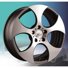 FK鋁圈 17吋 5/112 B605 亮鐵灰車面 鋁合金輪圈, 1個