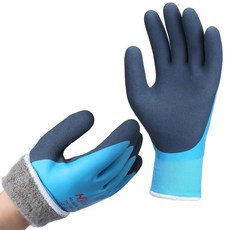 DS 세이프티 남성용 방수 보온 작업 장갑, Blue 3 Pairs, Small (Pack of 3)