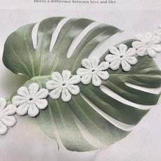 窗簾花邊 裝飾輔料 白色牛奶絲波浪邊, 1個, 七瓣小花一卷約6米, N/A