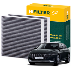 하이필터 현대 자동차 그랜저 활성탄 에어컨필터, 2개, 더 뉴 그랜저 IG PE HI-A001