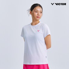 빅터 VICTOR 아울렛 V-Uniq Logo Tee 반팔 티셔츠 여성용 25ATS002F 배드민턴 탁구 스쿼시 스포츠웨어