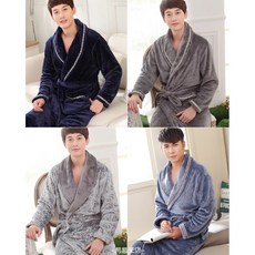 男生秋冬法蘭絨加大睡袍 超柔軟舒服珊瑚絨法蘭絨睡袍 長袍/浴袍/睡衣/酒店袍/溫泉