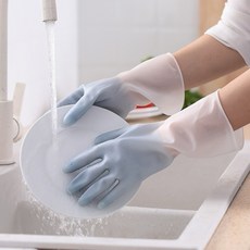 耐用耐磨洗碗手套 厚款保護手 廚房家務手套, 1個, M