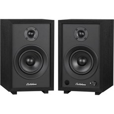 블루투스 5 RCA 및 Aux(EB30)를 특징으로 하는 턴테이블 TV PC 무선 음악 스트리밍을 위한 앰프와 4인치 드라이버가 내장된 일렉트로홈 맥킨리 2.0 스테레오 전원, Black