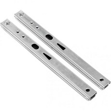 서랍용 볼 가이드레일 서랍용 슬라이드레일용 볼 가이드레일 2구간 17mm 폭 철제 접이식 가구(10인치(246mm)), 실버
