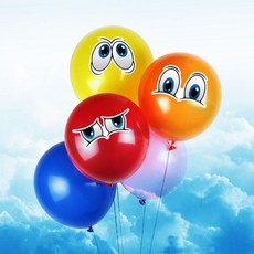 얼굴표정파티용풍선스티커 라텍스풍선이벤트용벌룬스티커 생일잔치