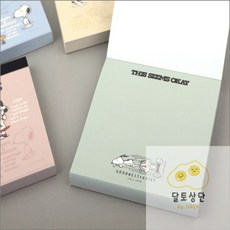 [달토상단] [스누피] 75주년 100매 컬러메모지, 레드