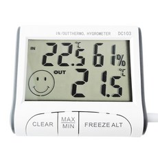 DC103 溫度濕度計 - 室內外顯示, 白色, 1個