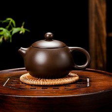 建水紫陶茶壺單壺純手工大容量紫砂西施壺泡茶壺家用鳳鳴壺功夫茶, 1個, 紫砂黑西施壺（禮盒裝）