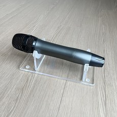 [전호] 무선 유선 마이크 받침대 거치대 스탠드 홀더 아크릴, 1개, 투명