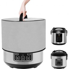 AROMA 디지털 밥솥 2Qt ARC914SBD 丨COMEFE 컴팩트 2QT 헤비 듀티 두꺼운 방수 방진 슬로우 쿠커 커버 케이스실버 그레이, Silver gray