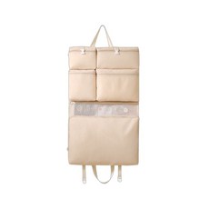 多格旅行收納袋 懸掛式收納 輕巧便攜, 6格米色, 1個