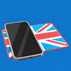 차량용 유니언잭 논슬립 패드 소품 수납 미끄럼방지, 2유니언잭논패드-블랙