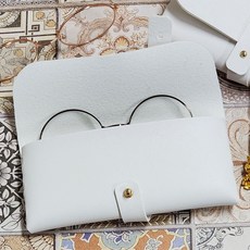 심플 가죽 안경 케이스 화이트mar7+7agW