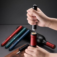 벨리안 휴대용 에어펌프 이지 와인오프너, 펜타입 레드, 1개