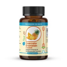 TrueMed 케르세틴 브로멜라인 보충제 면역 기능 심혈관 건강 및 항산화 보호 지원 800mg 케르세틴 165mg 브로멜린 식물성 캡슐 60개 건강한 염증 반응 지원, TrueMed 케르세틴 브로멜라인 보충제, 면역 기능,, 1개