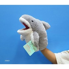 【鯊魚造型手偶】鯊魚娃娃手偶 鯊魚手偶 表演手偶 灰鯊手偶 活動道具 藍鯊手偶, 1個, 舊款-灰色半身款-鯊魚手偶
