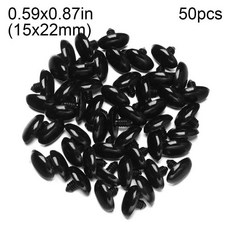 공예 도구 부품 타원형 동물 코 인형, 1개, 2. 15x22mm 50pcs