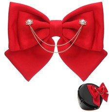 여성용 오토바이 헬멧 보우 액서리 스키 라지 사랑스럽고 가볍고 귀여운 패션 장식품 para Cascos Motos Accesorios 스케이트 스노우보드 활동 장식용 레드 [호