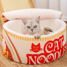 반려묘 극세사 놀이집중 컵라면 쉼터 대형 1P 숨숨집 쿠션, 1개, 상세페이지 참조