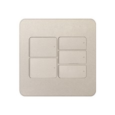 제일전기 다온 전등 스위치 중5구 샴페인골드, 1개