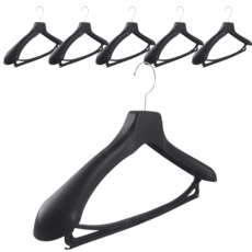 반디 광폭스타일 고급 정장 양복 옷걸이, 검정, 6개