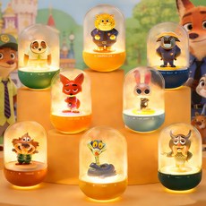 주토피아2 피규어 무드등 랜덤박스 미니어처 조명 인테리어 소품 생일선물, 랜덤발송