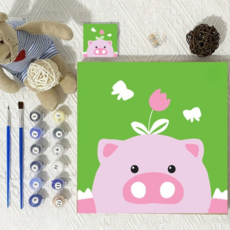 조이테리 쉬운 동물 유화 그리기 물감 세트, 꽃돼지, 1개