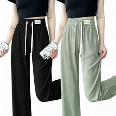 wowi-65 suyun-436 여름 필수 여성 와이드 슬랙스 아이스실크 소재 하이웨스트 롱팬츠